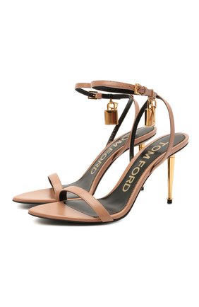 Женские кожаные босоножки padlock TOM FORD бежевого цвета по цене 81950 руб., арт. W2748T-LKD002 | Фото 1 Женские кожаные босоножки padlock TOM FORD бежевого цвета, арт. W2748T-LKD002 | Фото 1