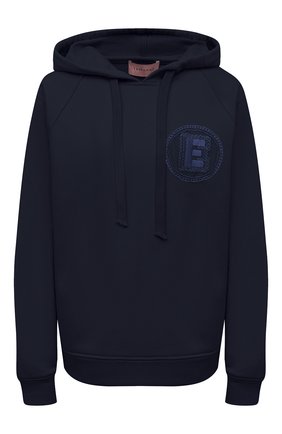 Женский хлопковое худи ERMANNO FIRENZE темно-синего цвета по цене 21900 руб., арт. D38ET FL05FEL | Фото 1 Женский хлопковое худи ERMANNO FIRENZE темно-синего цвета, арт. D38ET FL05FEL | Фото 1