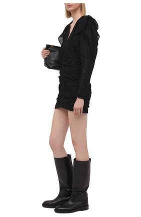 Женское хлопковое платье ISABEL MARANT черного цвета по цене 82450 руб., арт. R01919-21P024I/GETYA | Фото 2 Женское хлопковое платье ISABEL MARANT черного цвета, арт. R01919-21P024I/GETYA | Фото 2