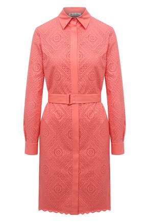 Женское хлопковое платье LORO PIANA кораллового цвета по цене 343500 руб., арт. FAL6316 | Фото 1 Женское хлопковое платье LORO PIANA кораллового цвета, арт. FAL6316 | Фото 1