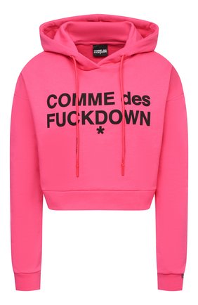 Женский хлопковое худи COMME DES FUCKDOWN фуксия цвета по цене 8555 руб., арт. CDFD1338 | Фото 1 Женский хлопковое худи COMME DES FUCKDOWN фуксия цвета, арт. CDFD1338 | Фото 1