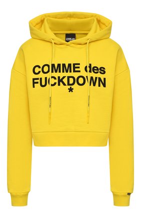 Женский хлопковое худи COMME DES FUCKDOWN желтого цвета по цене 8555 руб., арт. CDFD1338 | Фото 1 Женский хлопковое худи COMME DES FUCKDOWN желтого цвета, арт. CDFD1338 | Фото 1