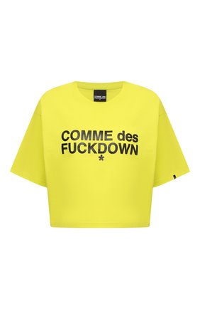 Женская хлопковая футболка COMME DES FUCKDOWN зеленого цвета по цене 4925 руб., арт. CDFD1342 | Фото 1 Женская хлопковая футболка COMME DES FUCKDOWN зеленого цвета, арт. CDFD1342 | Фото 1