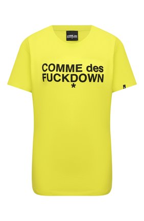 Женская хлопковая футболка COMME DES FUCKDOWN зеленого цвета по цене 4925 руб., арт. CDFD1343 | Фото 1 Женская хлопковая футболка COMME DES FUCKDOWN зеленого цвета, арт. CDFD1343 | Фото 1