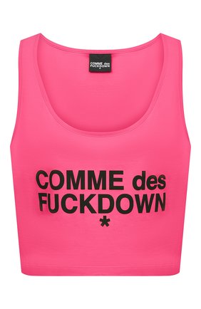 Женский хлопковый топ COMME DES FUCKDOWN фуксия цвета по цене 3630 руб., арт. CDFD1348 | Фото 1 Женский хлопковый топ COMME DES FUCKDOWN фуксия цвета, арт. CDFD1348 | Фото 1