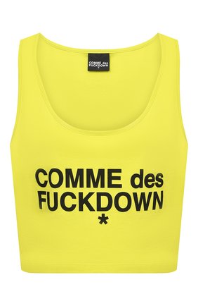 Женский хлопковый топ COMME DES FUCKDOWN зеленого цвета по цене 3630 руб., арт. CDFD1348 | Фото 1 Женский хлопковый топ COMME DES FUCKDOWN зеленого цвета, арт. CDFD1348 | Фото 1