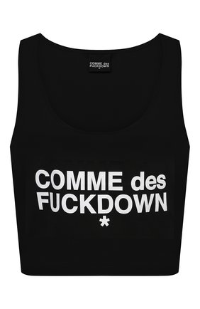 Женский хлопковый топ COMME DES FUCKDOWN черного цвета по цене 3630 руб., арт. CDFD1348 | Фото 1 Женский хлопковый топ COMME DES FUCKDOWN черного цвета, арт. CDFD1348 | Фото 1