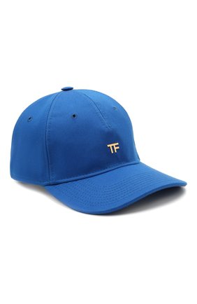 Женская хлопковая бейсболка TOM FORD синего цвета, арт. WH002T-TCN008 | Фото 1 (Материал: Хлопок, Текстиль; Региональные ограничения белый список (Axapta Mercury): RU)
