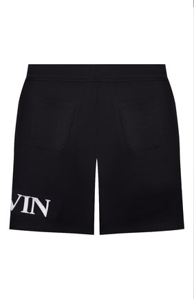 Детские хлопковые шорты LANVIN темно-синего цвета по цене 15400 руб., арт. N24017 | Фото 2 Детские хлопковые шорты LANVIN темно-синего цвета, арт. N24017 | Фото 2
