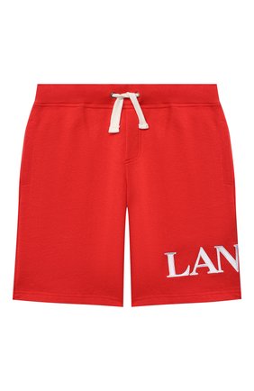 Детские хлопковые шорты LANVIN красного цвета по цене 15400 руб., арт. N24017 | Фото 1 Детские хлопковые шорты LANVIN красного цвета, арт. N24017 | Фото 1