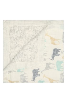 Детского хлопковое одеяло ADEN+ANAIS синего цвета, арт. ADBS10004 | Фото 1 (Материал: Текстиль, Хлопок; Региональные ограничения белый список (Axapta Mercury): RU)