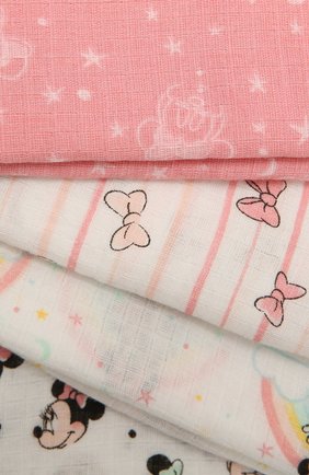 Детского комплект из четырех пеленок ADEN+ANAIS розового цвета, арт. ESWC40005DI | Фото 2 (Материал: Текстиль, Хлопок; Региональные ограничения белый список (Axapta Mercury): RU)
