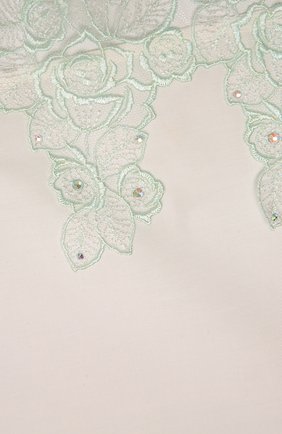 Детского комплект на выписку цветочный сон CHEPE бирюзового цвета по цене 28000 руб., арт. 071979 | Фото 14 Детского комплект на выписку цветочный сон CHEPE бирюзового цвета, арт. 071979 | Фото 14 (Ростовка одежда: 3 мес | 62 см)