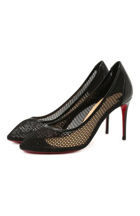 Женские комбинированные туфли filomena 85 CHRISTIAN LOUBOUTIN черного цвета по цене 61900 руб., арт. 1210557/FIL0MENA 85 | Фото 1 Женские комбинированные туфли filomena 85 CHRISTIAN LOUBOUTIN черного цвета, арт. 1210557/FIL0MENA 85 | Фото 1