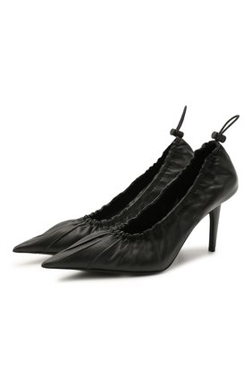 Женские кожаные туфли scrunch BALENCIAGA черного цвета по цене 62350 руб., арт. 636612/WA2M0 | Фото 1 Женские кожаные туфли scrunch BALENCIAGA черного цвета, арт. 636612/WA2M0 | Фото 1 (Каблук высота: Высокий; Подошва: Плоская; Материал внутренний: Натуральная кожа; Каблук тип: Шпилька)