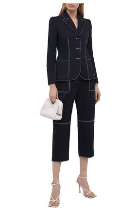 Женский хлопковый жакет ALEXANDER MCQUEEN темно-синего цвета по цене 115000 руб., арт. 657132/QFAAJ | Фото 2 Женский хлопковый жакет ALEXANDER MCQUEEN темно-синего цвета, арт. 657132/QFAAJ | Фото 2