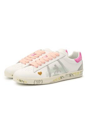 Женские кожаные кеды andy-d PREMIATA белого цвета по цене 18150 руб., арт. ANDYD/VAR3903 | Фото 1 Женские кожаные кеды andy-d PREMIATA белого цвета, арт. ANDYD/VAR3903 | Фото 1