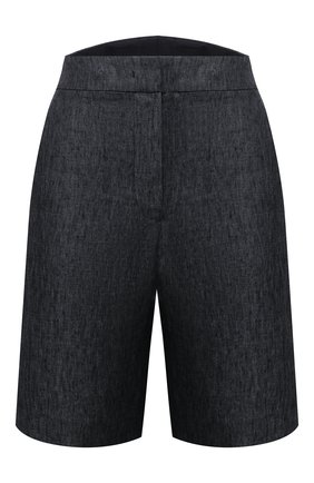 Женские льняные шорты EMPORIO ARMANI темно-синего цвета по цене 30950 руб., арт. ANP48T/A2121 | Фото 1 Женские льняные шорты EMPORIO ARMANI темно-синего цвета, арт. ANP48T/A2121 | Фото 1 (Материал внешний: Лен; Длина Ж (юбки, платья, шорты): Мини; Женское Кросс-КТ: Шорты-одежда; Стили: Кэжуэл)