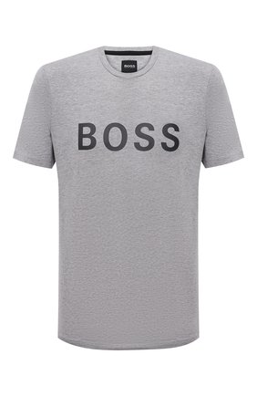 Мужская футболка BOSS серого цвета по цене 6600 руб., арт. 50430889 | Фото 1 Мужская футболка BOSS серого цвета, арт. 50430889 | Фото 1