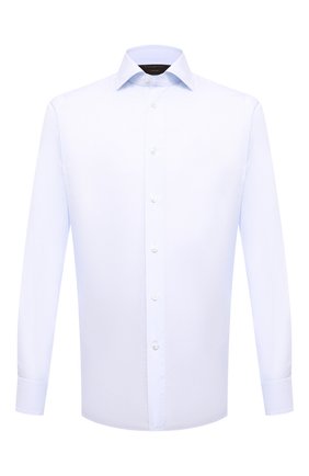 Мужская хлопковая сорочка ZEGNA COUTURE светло-голубого цвета по цене 66600 руб., арт. 902003/9NS0LB | Фото 1 Мужская хлопковая сорочка ZEGNA COUTURE светло-голубого цвета, арт. 902003/9NS0LB | Фото 1 (Длина (для топов): Стандартные; Рукава: Длинные; Материал внешний: Хлопок; Принт: Однотонные; Случай: Формальный; Рубашки М: Regular Fit; Манжеты: На пуговицах; Воротник: Акула; Стили: Классический)