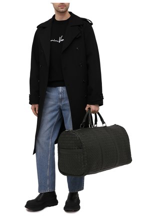 Мужская кожаная дорожная сумка BOTTEGA VENETA темно-зеленого цвета по цене 343500 руб., арт. 650061/V0E51 | Фото 2 Мужская кожаная дорожная сумка BOTTEGA VENETA темно-зеленого цвета, арт. 650061/V0E51 | Фото 2