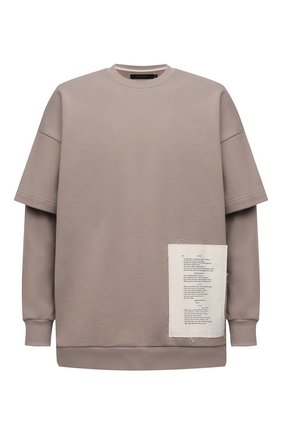Мужской хлопковый свитшот TEE LIBRARY бежевого цвета по цене 12200 руб., арт. TSK-LS-37 | Фото 1 Мужской хлопковый свитшот TEE LIBRARY бежевого цвета, арт. TSK-LS-37 | Фото 1