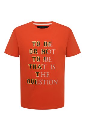 Мужская хлопковая футболка TEE LIBRARY оранжевого цвета по цене 6480 руб., арт. TSK-TS-01 | Фото 1 Мужская хлопковая футболка TEE LIBRARY оранжевого цвета, арт. TSK-TS-01 | Фото 1