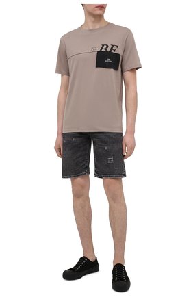 Мужская хлопковая футболка TEE LIBRARY бежевого цвета по цене 6480 руб., арт. TSK-TS-03 | Фото 2 Мужская хлопковая футболка TEE LIBRARY бежевого цвета, арт. TSK-TS-03 | Фото 2