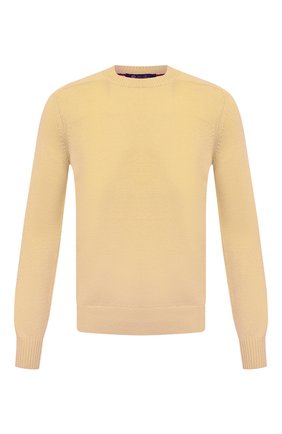 Мужской свитер из хлопка и шелка LORO PIANA желтого цвета по цене 111500 руб., арт. FAI0661 | Фото 1