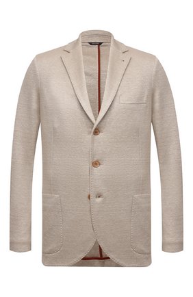Мужской льняной пиджак LORO PIANA бежевого цвета по цене 308000 руб., арт. FAL6386 | Фото 1 Мужской льняной пиджак LORO PIANA бежевого цвета, арт. FAL6386 | Фото 1