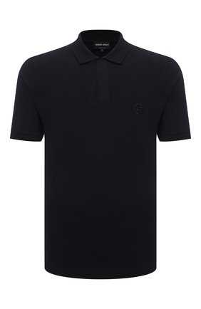 Мужское поло из вискозы GIORGIO ARMANI темно-синего цвета по цене 31250 руб., арт. 3KSF57/SJP4Z | Фото 1 Мужское поло из вискозы GIORGIO ARMANI темно-синего цвета, арт. 3KSF57/SJP4Z | Фото 1