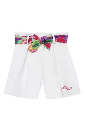 Детские хлопковые шорты MSGM KIDS белого цвета по цене 7490 руб., арт. MS026856 | Фото 1 Детские хлопковые шорты MSGM KIDS белого цвета, арт. MS026856 | Фото 1