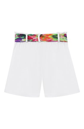 Детские хлопковые шорты MSGM KIDS белого цвета по цене 7490 руб., арт. MS026856 | Фото 2 Детские хлопковые шорты MSGM KIDS белого цвета, арт. MS026856 | Фото 2