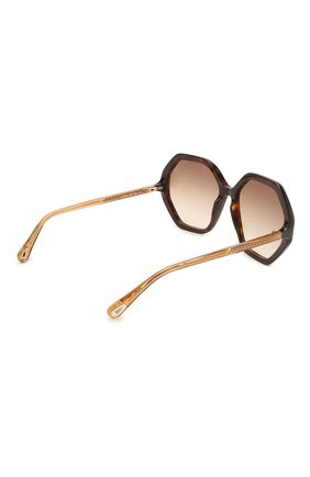 Женские солнцезащитные очки CHLOÉ коричневого цвета по цене 31800 руб., арт. CH0008S | Фото 4 Женские солнцезащитные очки CHLOÉ коричневого цвета, арт. CH0008S | Фото 4