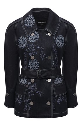 Женская джинсовая куртка GIORGIO ARMANI синего цвета по цене 346000 руб., арт. 1SHGG0KZ/T02DT | Фото 1 Женская джинсовая куртка GIORGIO ARMANI синего цвета, арт. 1SHGG0KZ/T02DT | Фото 1 (Рукава: Длинные; Материал внешний: Хлопок, Деним; Длина (верхняя одежда): Короткие; Стили: Романтичный; Кросс-КТ: Деним, Куртка; Региональные ограничения белый список (Axapta Mercury): RU)