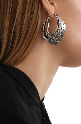 Женские серьги ALEXANDER MCQUEEN серебряного цвета по цене 79050 руб., арт. 659639/J160Y | Фото 2 Женские серьги ALEXANDER MCQUEEN серебряного цвета, арт. 659639/J160Y | Фото 2