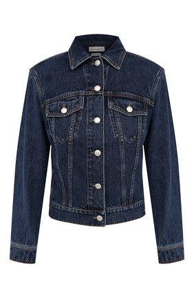 Женская джинсовая куртка ALEXANDER MCQUEEN синего цвета по цене 119500 руб., арт. 650672/QMABB | Фото 1 Женская джинсовая куртка ALEXANDER MCQUEEN синего цвета, арт. 650672/QMABB | Фото 1 (Рукава: Длинные; Материал внешний: Хлопок, Деним; Стили: Кэжуэл; Длина (верхняя одежда): Короткие; Кросс-КТ: Деним, Куртка; Региональные ограничения белый список (Axapta Mercury): RU)