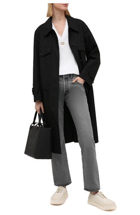 Женская хлопковая футболка DOLCE & GABBANA белого цвета по цене 37700 руб., арт. F8M65Z/FU7EQ | Фото 2 Женская хлопковая футболка DOLCE & GABBANA белого цвета, арт. F8M65Z/FU7EQ | Фото 2 (Рукава: Короткие; Материал внешний: Хлопок; Длина (для топов): Стандартные; Стили: Спорт-шик; Женское Кросс-КТ: Футболка-одежда; Принт: С принтом)