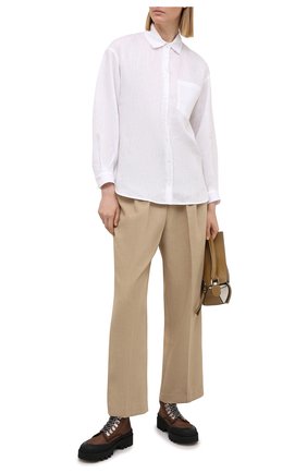 Женская льняная рубашка KITON белого цвета по цене 95750 руб., арт. D50423K09T85 | Фото 2 Женская льняная рубашка KITON белого цвета, арт. D50423K09T85 | Фото 2