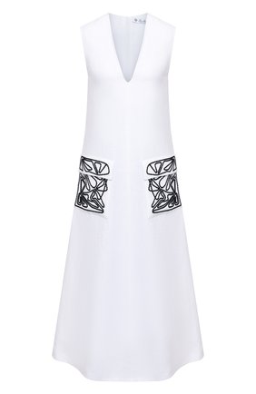 Женское льняное платье LORO PIANA белого цвета по цене 315500 руб., арт. FAL5886 | Фото 1
