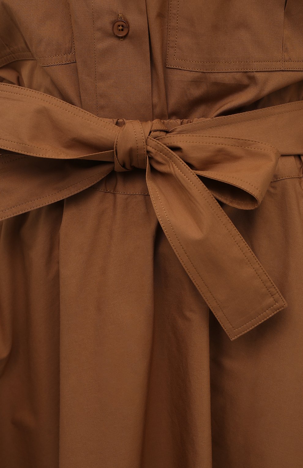 Женская хлопковая юбка WINDSOR коричневого цвета, арт. 52 DR520H 10011495 | Фото 5 (Региональные ограничения белый список (Axapta Mercury): RU; Женское Кросс-КТ: Юбка-одежда; Материал внешний: Хлопок; Длина Ж (юбки, платья, шорты): Миди; Стили: Кэжуэл)