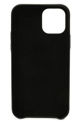 Кожаный чехол для iphone 12 pro VETEMENTS черного цвета, арт. UE51SA160B 2471/W/BLACK NEXT PR0 | Фото 2 (Женское Кросс-КТ: Кожа iPhone; Материал: Натуральная кожа)