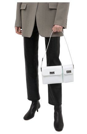 Женская сумка billy BY FAR белого цвета, арт. 20FWBLYSWHPMED | Фото 2 (Материал: Натуральная кожа; Сумки-технические: Сумки через плечо, Сумки top-handle; Размер: medium)