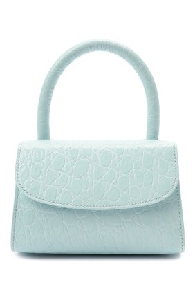 Женская сумка mini BY FAR голубого цвета, арт. 21SSMINAICECCESMA | Фото 1 (Материал: Натуральная кожа; Ремень/цепочка: На ремешке; Размер: mini; Сумки-технические: Сумки top-handle, Сумки через плечо)