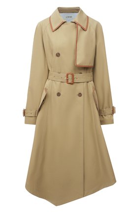Женский хлопковый тренч LOEWE бежевого цвета по цене 237000 руб., арт. S540Y02X09 | Фото 1 Женский хлопковый тренч LOEWE бежевого цвета, арт. S540Y02X09 | Фото 1 (Рукава: Длинные; Материал внешний: Хлопок; Материал подклада: Хлопок; Длина (верхняя одежда): Длинные; Стили: Кэжуэл)