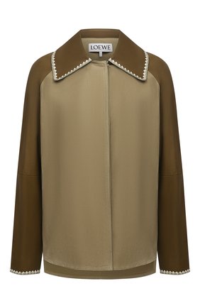 Женская замшевая куртка LOEWE зеленого цвета по цене 398500 руб., арт. S540Y19X01 | Фото 1 Женская замшевая куртка LOEWE зеленого цвета, арт. S540Y19X01 | Фото 1 (Длина (верхняя одежда): До середины бедра; Материал подклада: Хлопок; Рукава: Длинные; Стили: Кэжуэл; Женское Кросс-КТ: Замша и кожа; Кросс-КТ: Куртка)