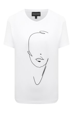 Женская хлопковая футболка EMPORIO ARMANI белого цвета по цене 8755 руб., арт. 3K2T7L/2JSYZ | Фото 1 Женская хлопковая футболка EMPORIO ARMANI белого цвета, арт. 3K2T7L/2JSYZ | Фото 1