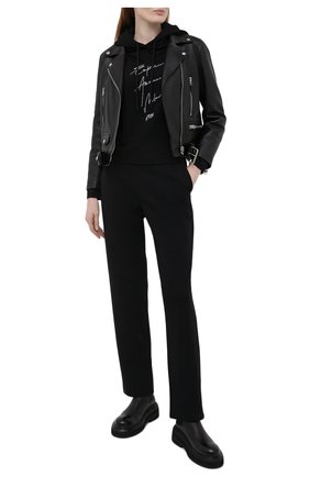 Женский худи EMPORIO ARMANI черного цвета по цене 19950 руб., арт. 3K2M7M/2JQMZ | Фото 2 Женский худи EMPORIO ARMANI черного цвета, арт. 3K2M7M/2JQMZ | Фото 2