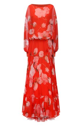 Женское шелковое платье VALENTINO красного цвета по цене 744000 руб., арт. VB0VDBZ56DN | Фото 1 Женское шелковое платье VALENTINO красного цвета, арт. VB0VDBZ56DN | Фото 1