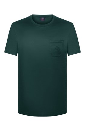 Мужская хлопковая футболка PAUL&SHARK зеленого цвета по цене 14650 руб., арт. C0P1011/C00 | Фото 1 Мужская хлопковая футболка PAUL&SHARK зеленого цвета, арт. C0P1011/C00 | Фото 1